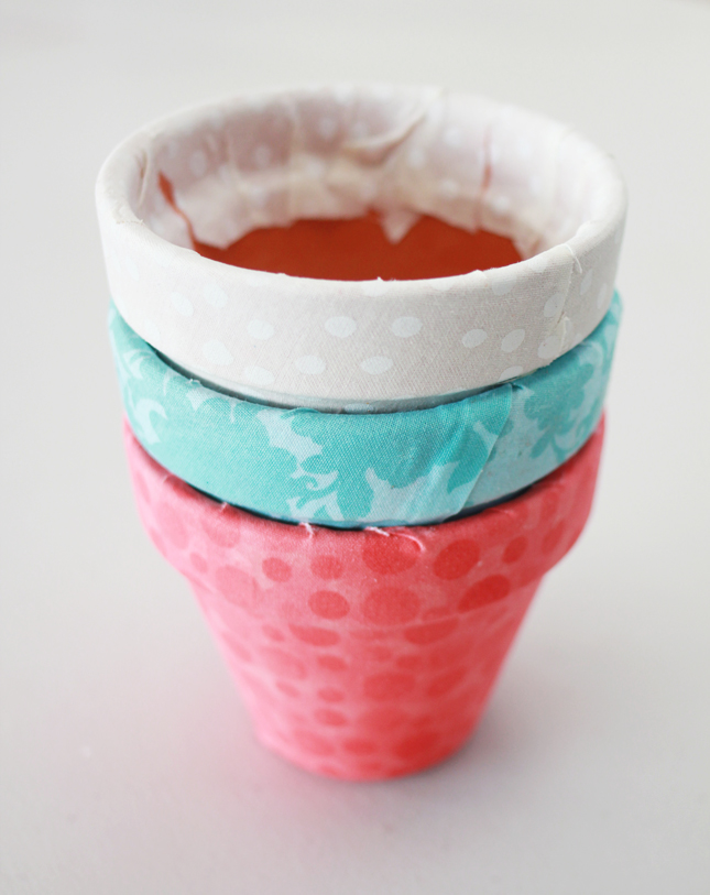 DIY Fabric Covered Flower Pots by www.fishfishme.eu.com for Frankie Magazine