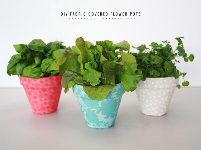 DIY Fabric Covered Flower Pots by www.fishfishme.eu.com for Frankie Magazine