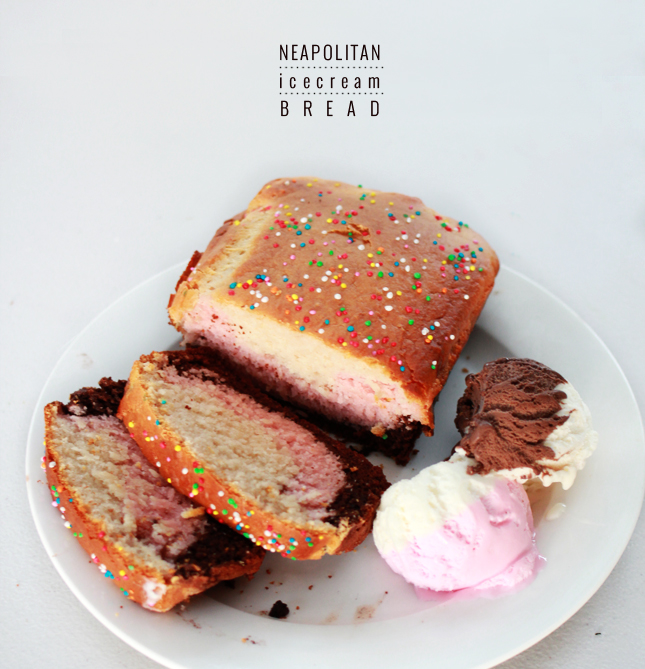 Neapolitan Icecream Bread | www.fishfishme.eu.com