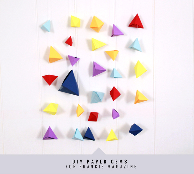DIY Paper Gems for Frankie Magazine | by www.fishfishme.eu.com