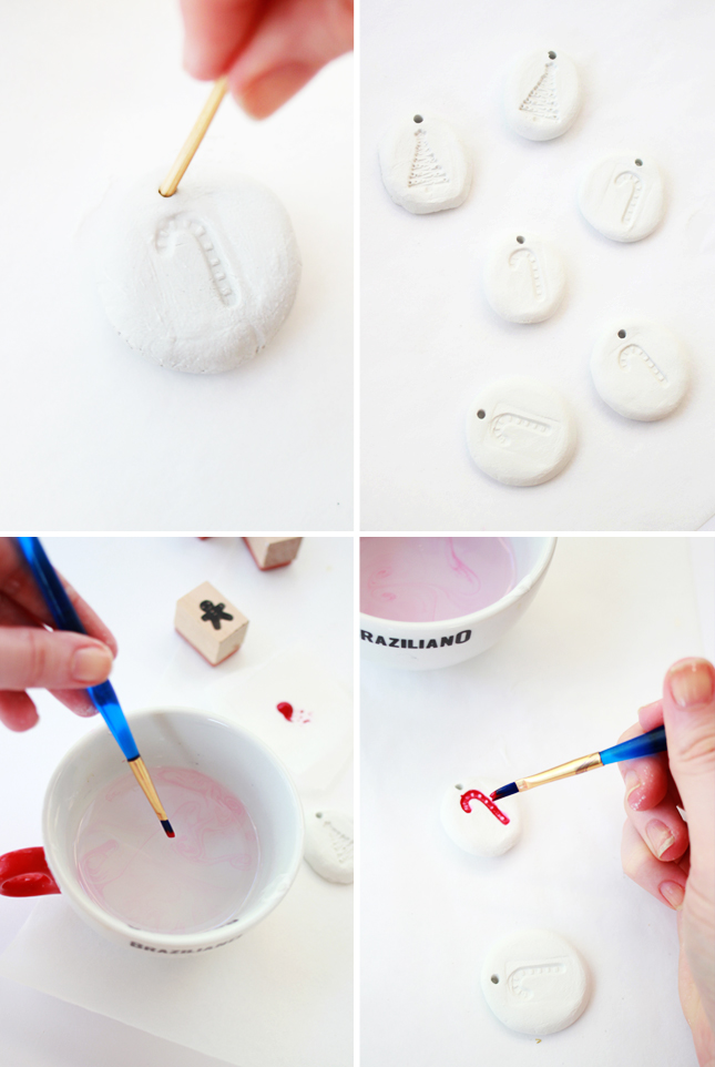 DIY | Stamped Clay Christmas Ornaments by www.fishfishme.eu.com