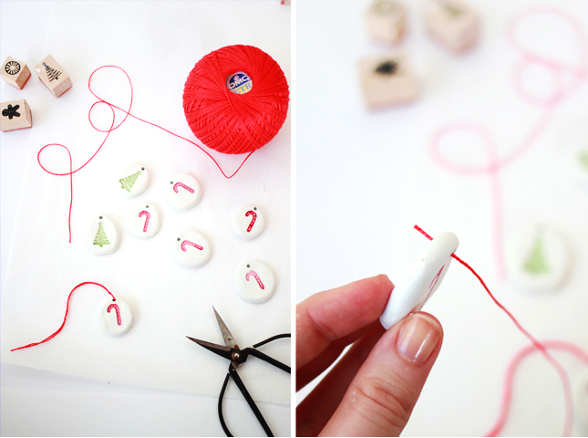 DIY | Stamped Clay Christmas Ornaments by www.fishfishme.eu.com