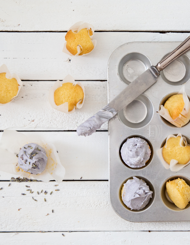 Lavender Coconut Mini Cupcakes by Erika Rax (for www.fishfishme.eu.com)