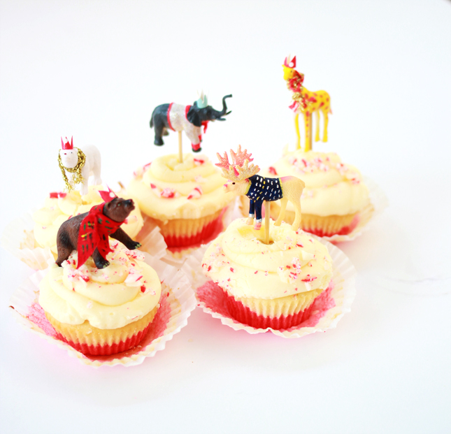 DIY | Wintery Animal Cupcake Toppers from www.fishfishme.eu.com