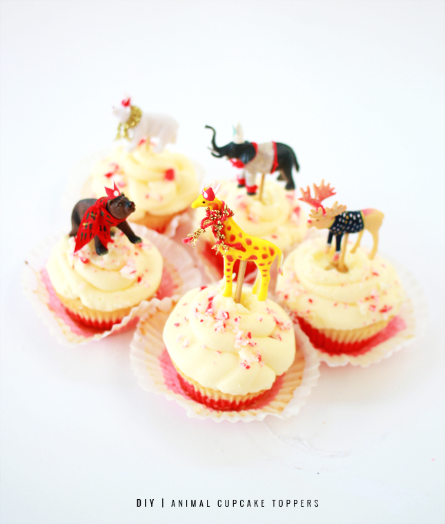 DIY | Wintery Animal Cupcake Toppers from www.fishfishme.eu.com