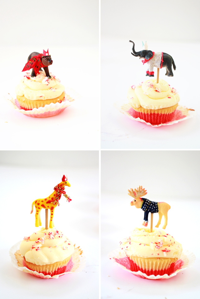 DIY | Wintery Animal Cupcake Toppers from www.fishfishme.eu.com