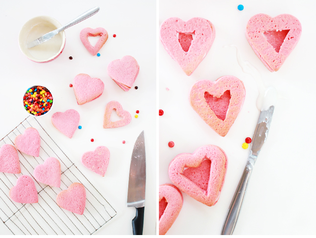 Recipe |Heart Shaped Pinata Surprise Cookies | www.fishfishme.eu.com