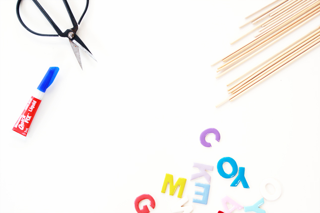 Make your own Candy Coloured Letter Cake Toppers | www.fishfishme.eu.com