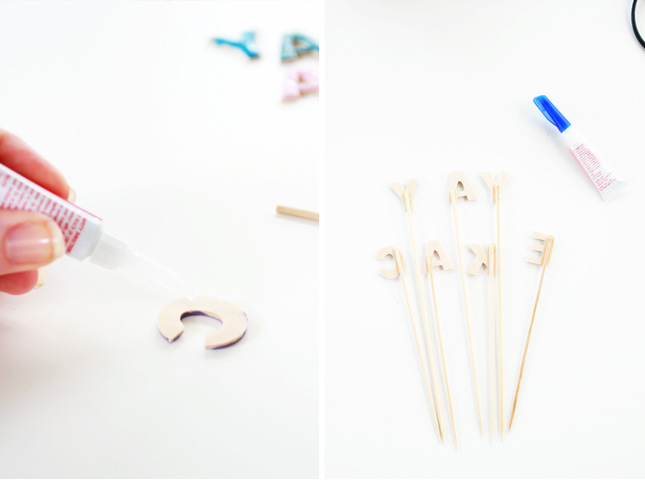 Make your own Candy Coloured Letter Cake Toppers | www.fishfishme.eu.com