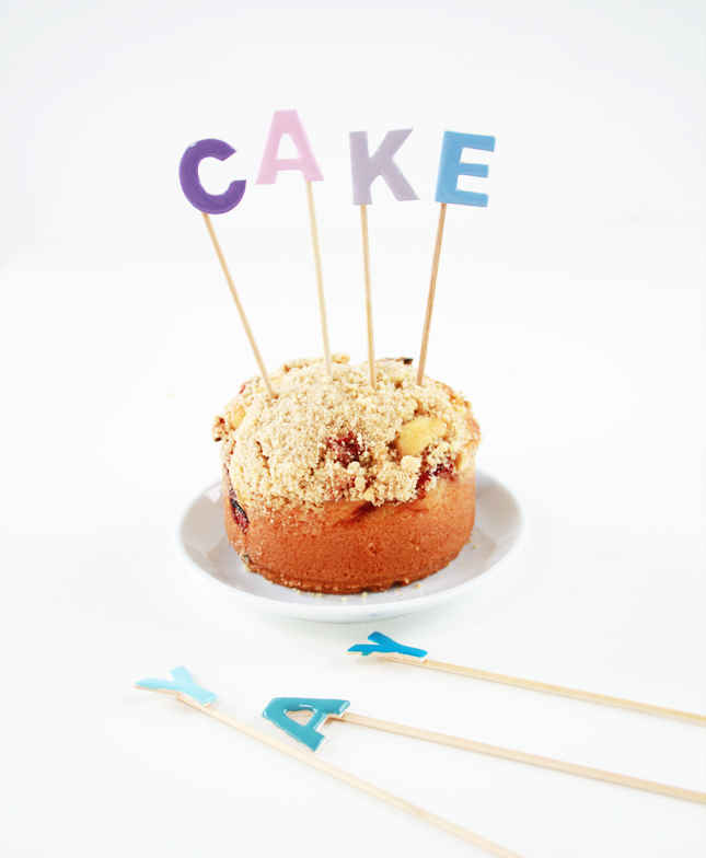 Make your own Candy Coloured Letter Cake Toppers | www.fishfishme.eu.com
