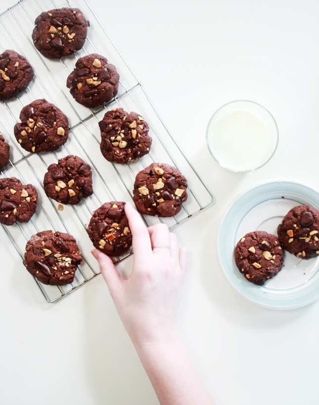 RECIPE | Dark Chocolate & Peanut Butter Cookies | www.fishfishme.eu.com