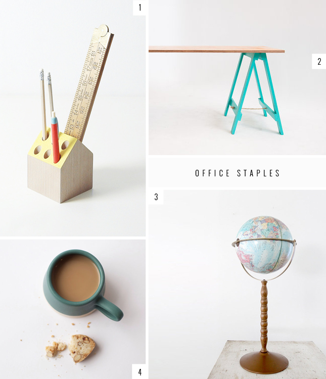Find ways to liven up your work space with these office staples from Etsy (via www.fishfishme.eu.com)