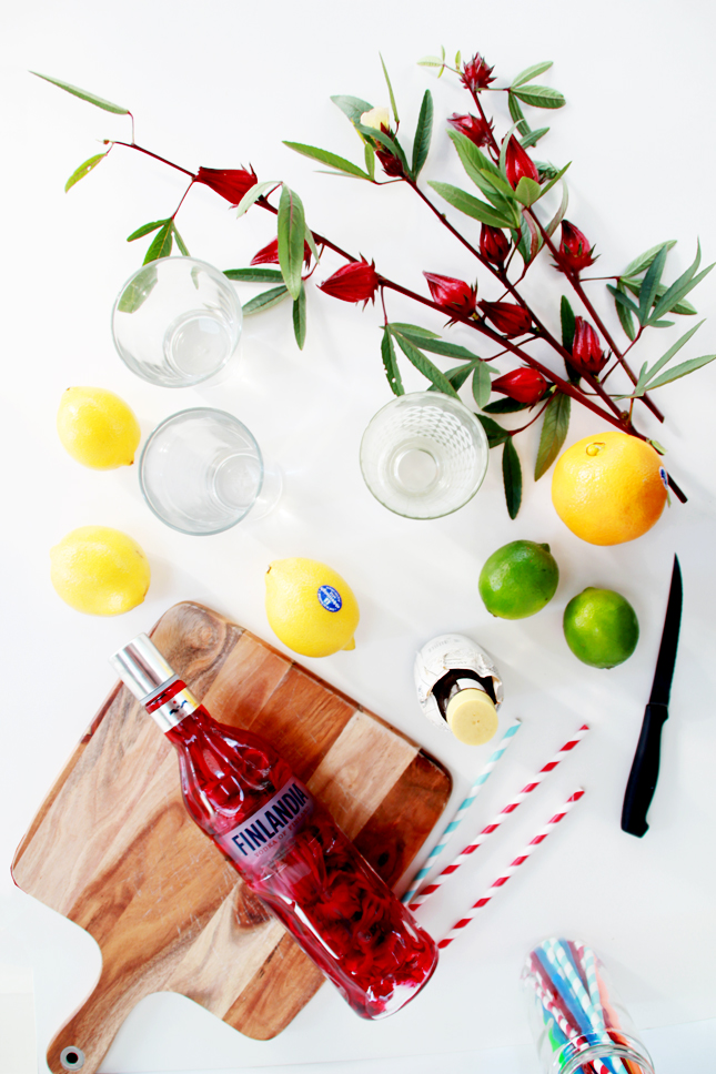 Excotic Rosella Cocktails - 3 ways! See the full recipes at www.fishfishme.eu.com