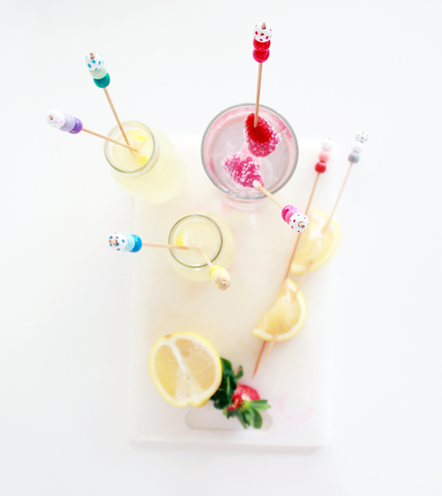Paint your own Decorative Bead Drink Stirrers | www.fishfishme.eu.com