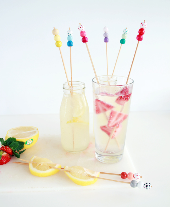 Paint your own Decorative Bead Drink Stirrers | www.fishfishme.eu.com