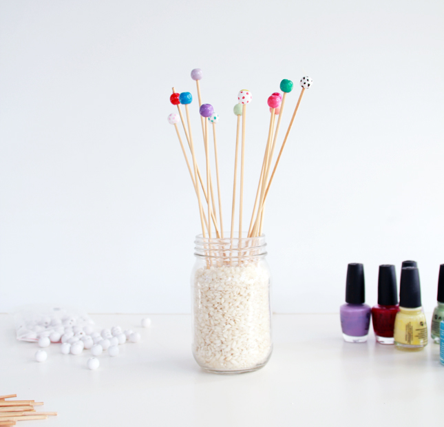Paint your own Decorative Bead Drink Stirrers | www.fishfishme.eu.com