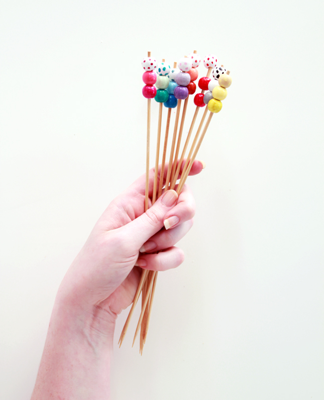 Paint your own Decorative Bead Drink Stirrers | www.fishfishme.eu.com