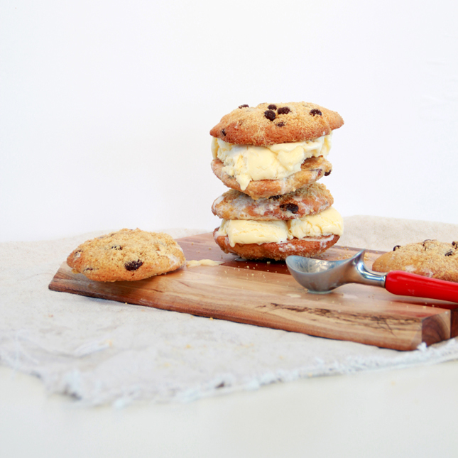 Chocolate Chip Crumb Cookie Ice Cream Sandwiches! WOW! | www.fishfishme.eu.com