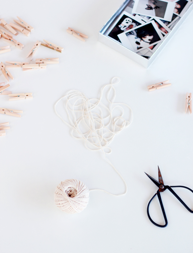 5 Minute DIY | Interchangeable photo garland (via www.fishfishme.eu.com)