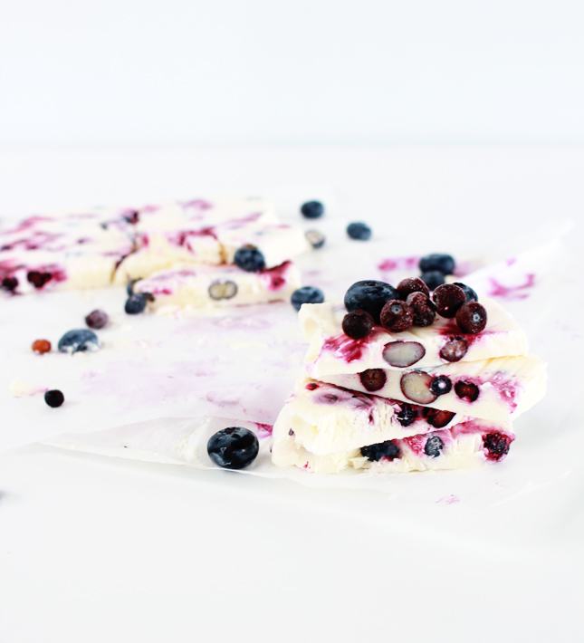A sneaky treat that is totally healthy! Frozen Yogurt and Berry Bars! (click for the full recipe)